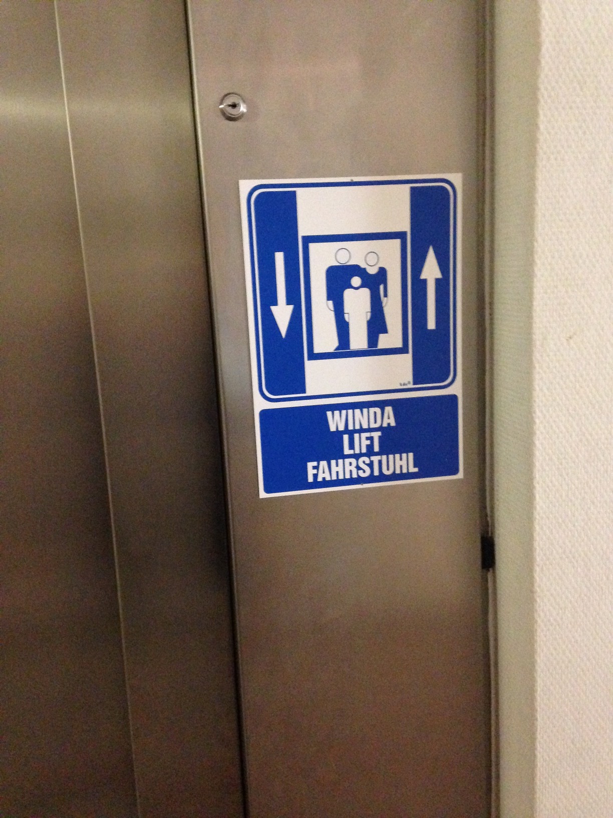 Oznakowanie wejścia do windy